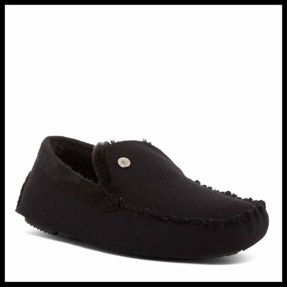 STEVE MADDEN BLACK FAUX FUR SLIP-ON MOCCASINS - Picture 8 of 8